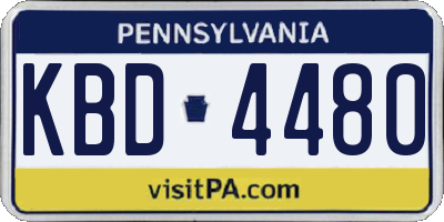 PA license plate KBD4480