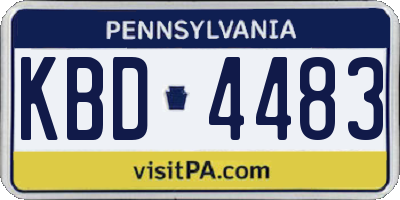 PA license plate KBD4483
