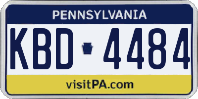PA license plate KBD4484