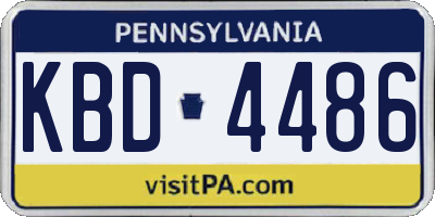 PA license plate KBD4486