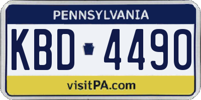 PA license plate KBD4490