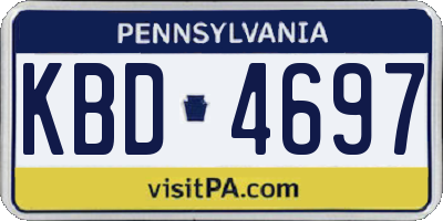 PA license plate KBD4697
