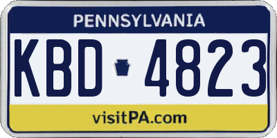 PA license plate KBD4823