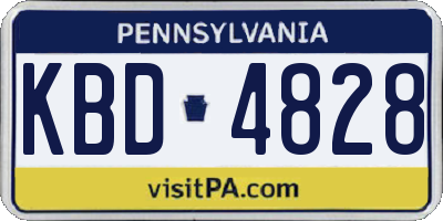PA license plate KBD4828