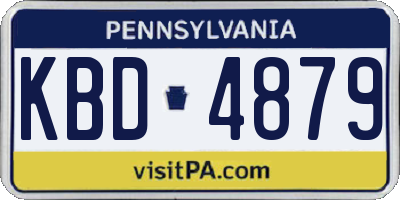 PA license plate KBD4879