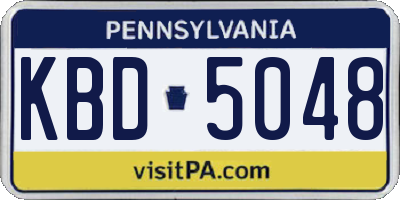 PA license plate KBD5048