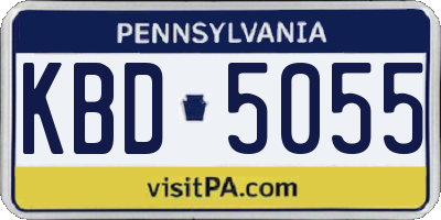 PA license plate KBD5055
