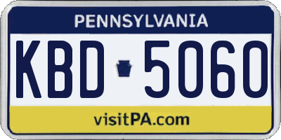 PA license plate KBD5060