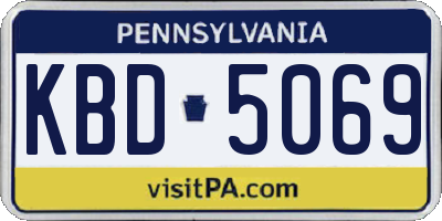 PA license plate KBD5069