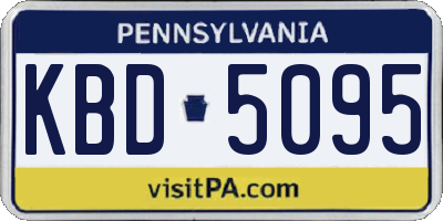 PA license plate KBD5095