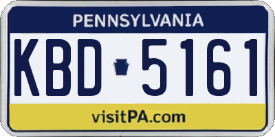 PA license plate KBD5161