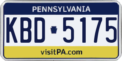 PA license plate KBD5175