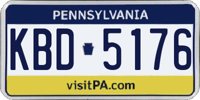 PA license plate KBD5176