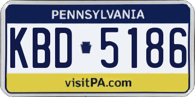 PA license plate KBD5186