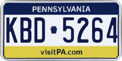 PA license plate KBD5264