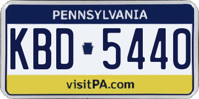 PA license plate KBD5440
