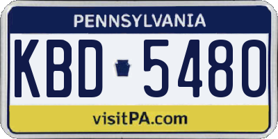 PA license plate KBD5480