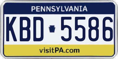 PA license plate KBD5586