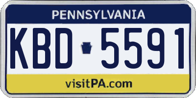 PA license plate KBD5591