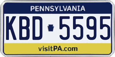 PA license plate KBD5595