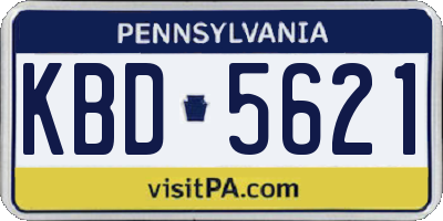PA license plate KBD5621