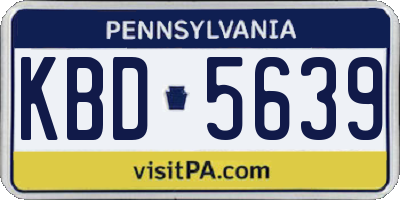 PA license plate KBD5639