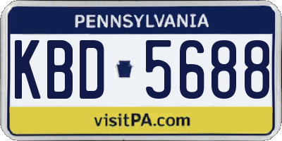 PA license plate KBD5688