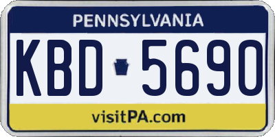 PA license plate KBD5690