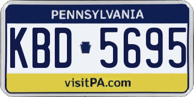 PA license plate KBD5695