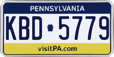 PA license plate KBD5779