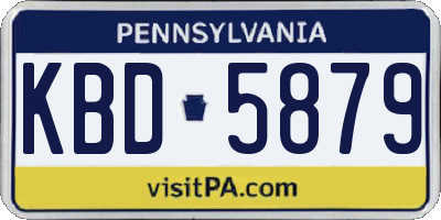 PA license plate KBD5879