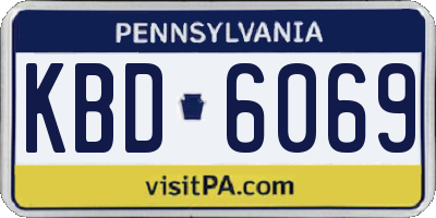 PA license plate KBD6069