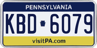 PA license plate KBD6079
