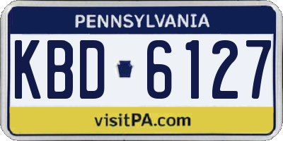 PA license plate KBD6127