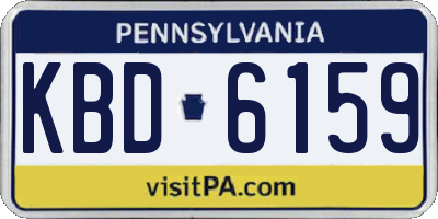 PA license plate KBD6159