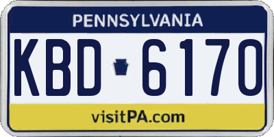 PA license plate KBD6170