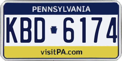 PA license plate KBD6174