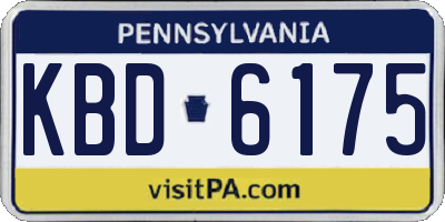 PA license plate KBD6175