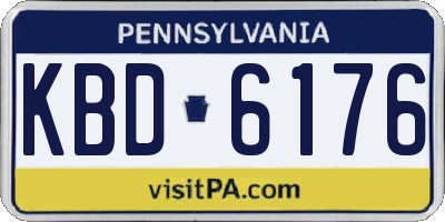 PA license plate KBD6176