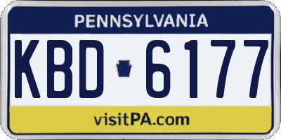 PA license plate KBD6177
