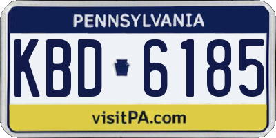 PA license plate KBD6185