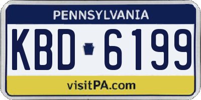 PA license plate KBD6199