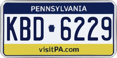 PA license plate KBD6229