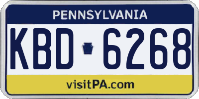 PA license plate KBD6268