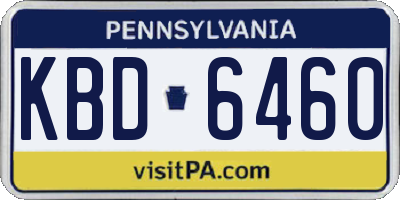 PA license plate KBD6460