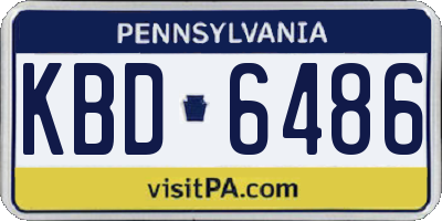 PA license plate KBD6486