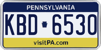 PA license plate KBD6530