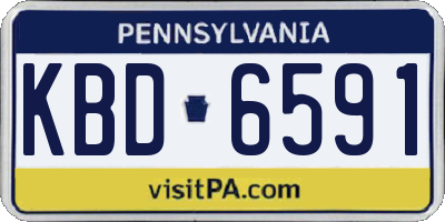 PA license plate KBD6591