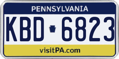 PA license plate KBD6823