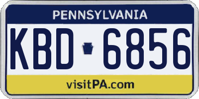 PA license plate KBD6856